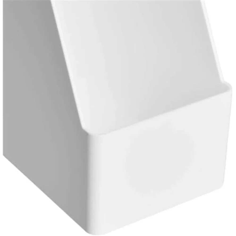 Desk Organizer Magazine Rack Plastic 2 Pack White Office Storage Desktop Holder